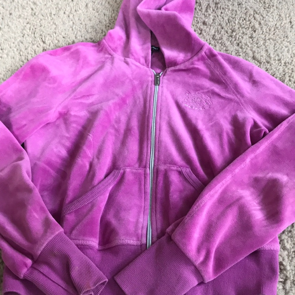 Purple Zip up Bebe Sweatshirt